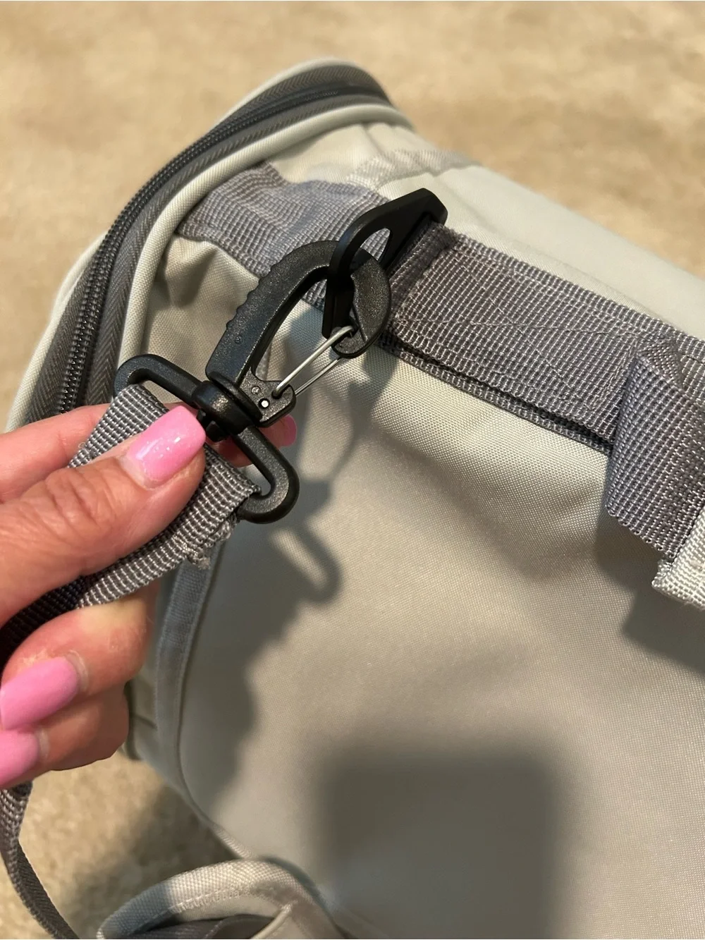 Soft-Sided Pet Travel Carrier - Light Gray Airline-Approved Pet Bag